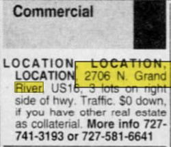 Hollywood Drive-In (Tonys Lounge) - Sept 2002 Lot For Sale (newer photo)